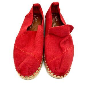 Women's Toms Shoes Coral Flat Slip On Size 6W Loafers EUC